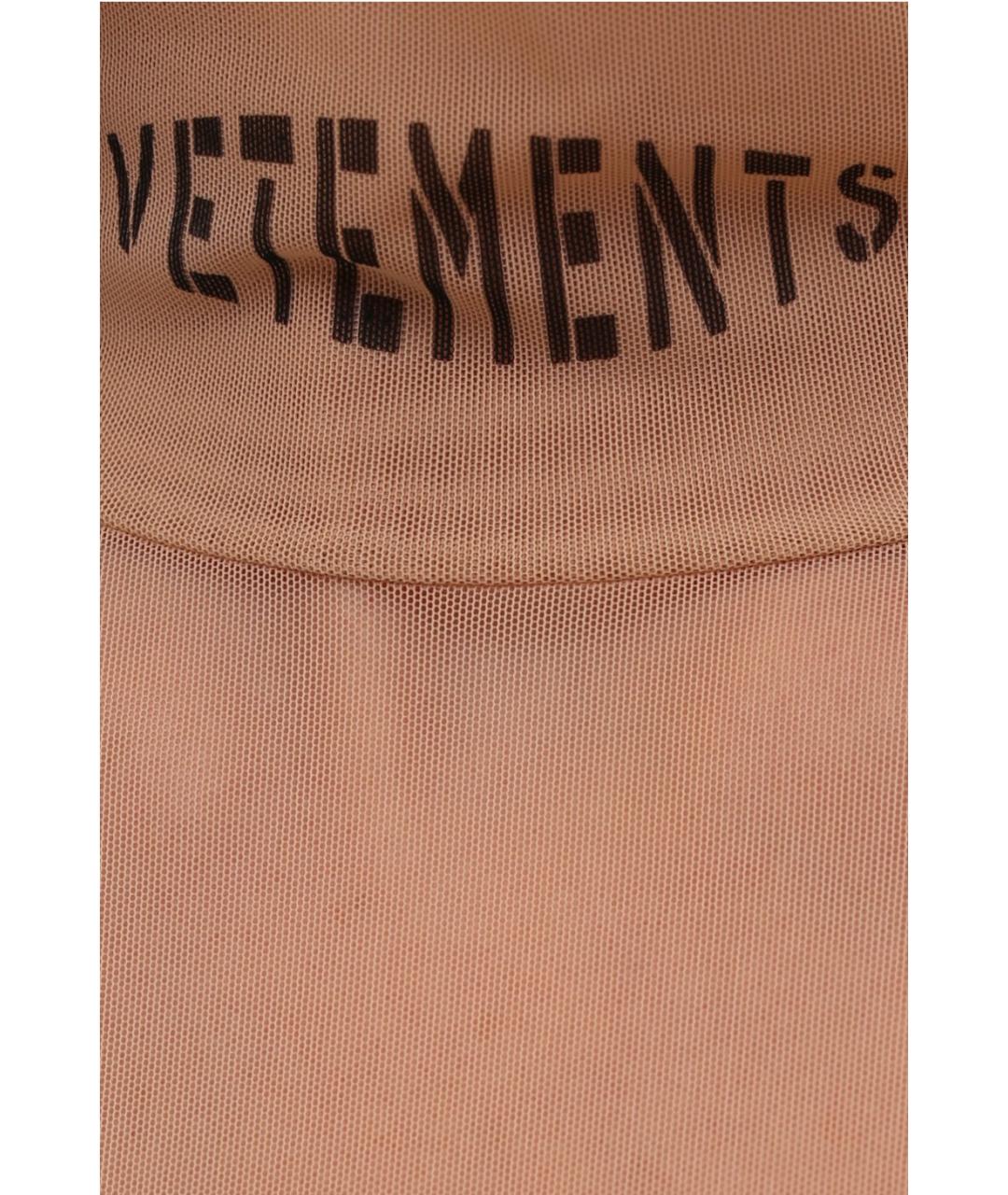 VETEMENTS Бежевая полиамидовая майка, фото 4