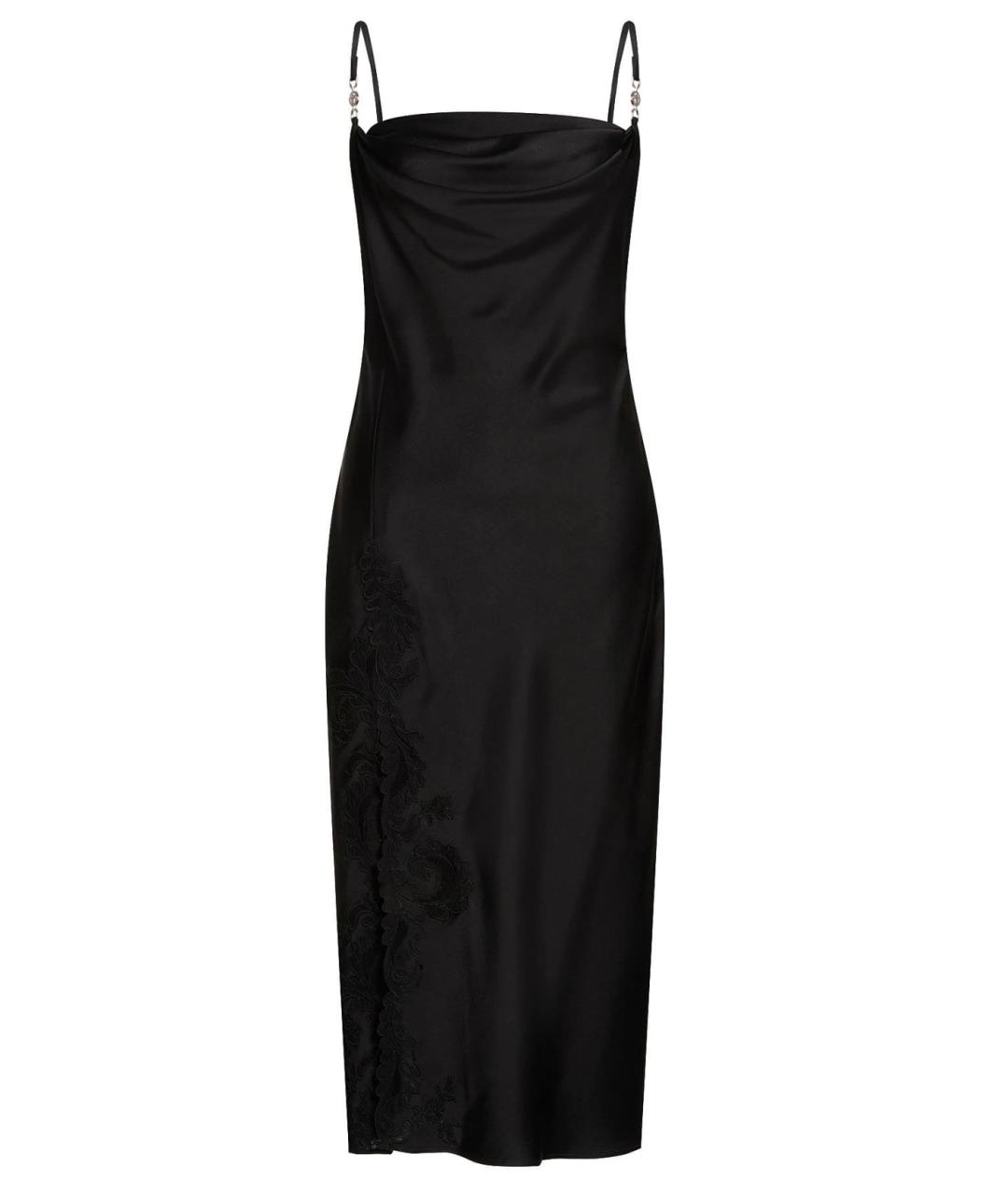 VERSACE Черное ацетатное коктейльное платье, фото 1