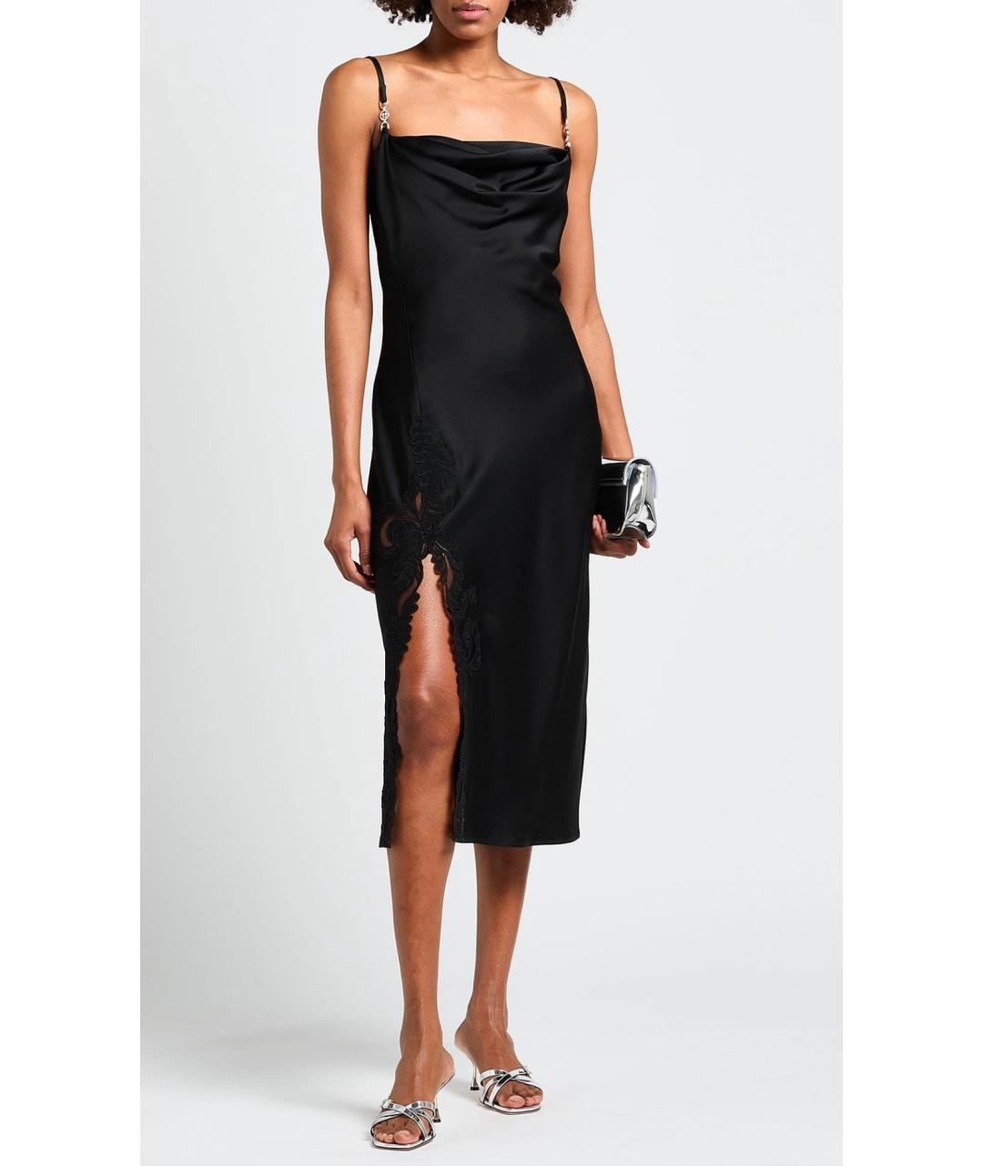 VERSACE Черное ацетатное коктейльное платье, фото 2