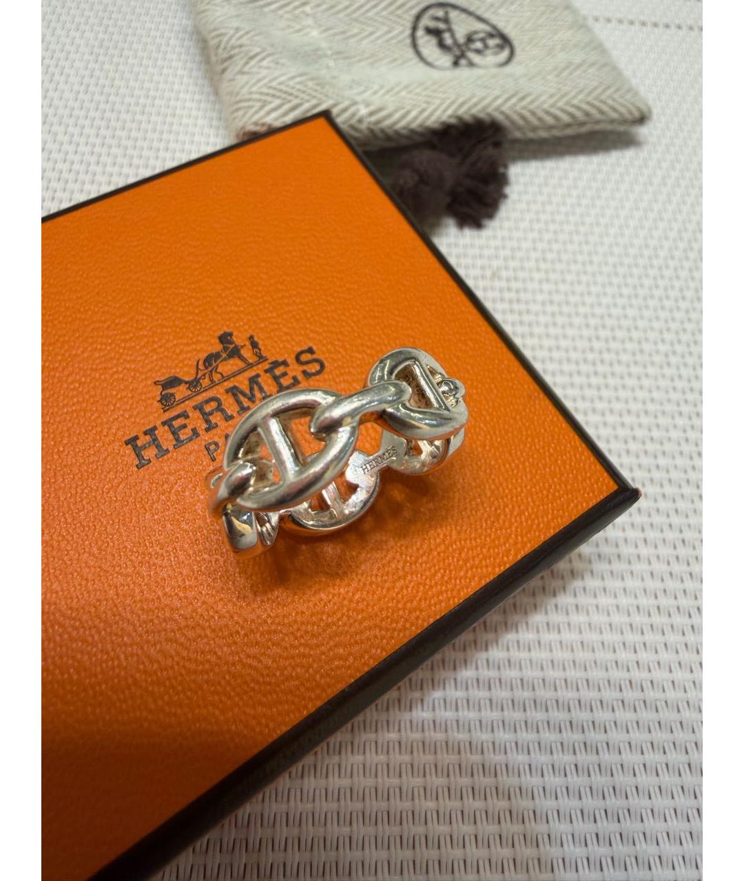 HERMES Серебряное серебряное кольцо, фото 3
