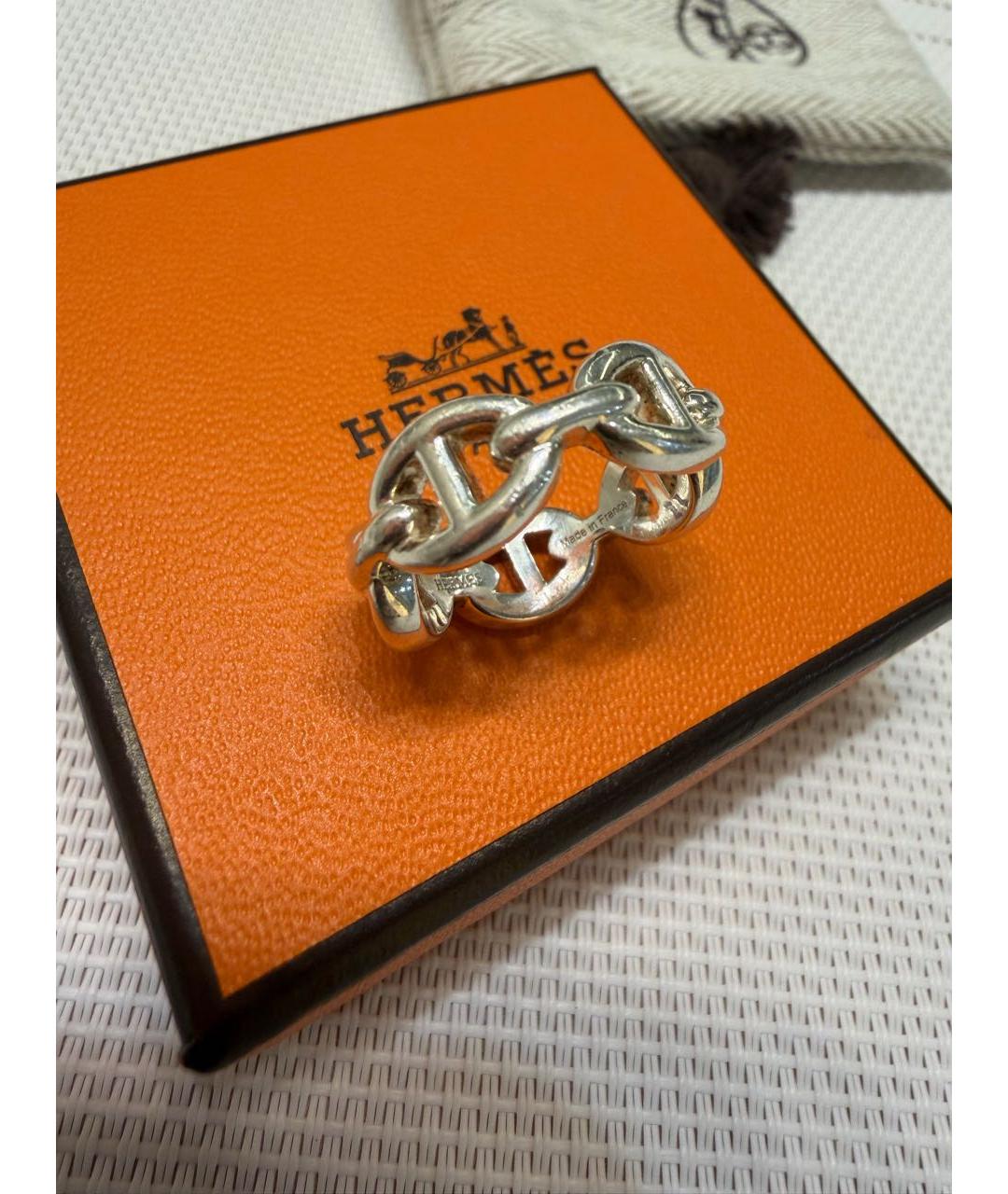 HERMES Серебряное серебряное кольцо, фото 7