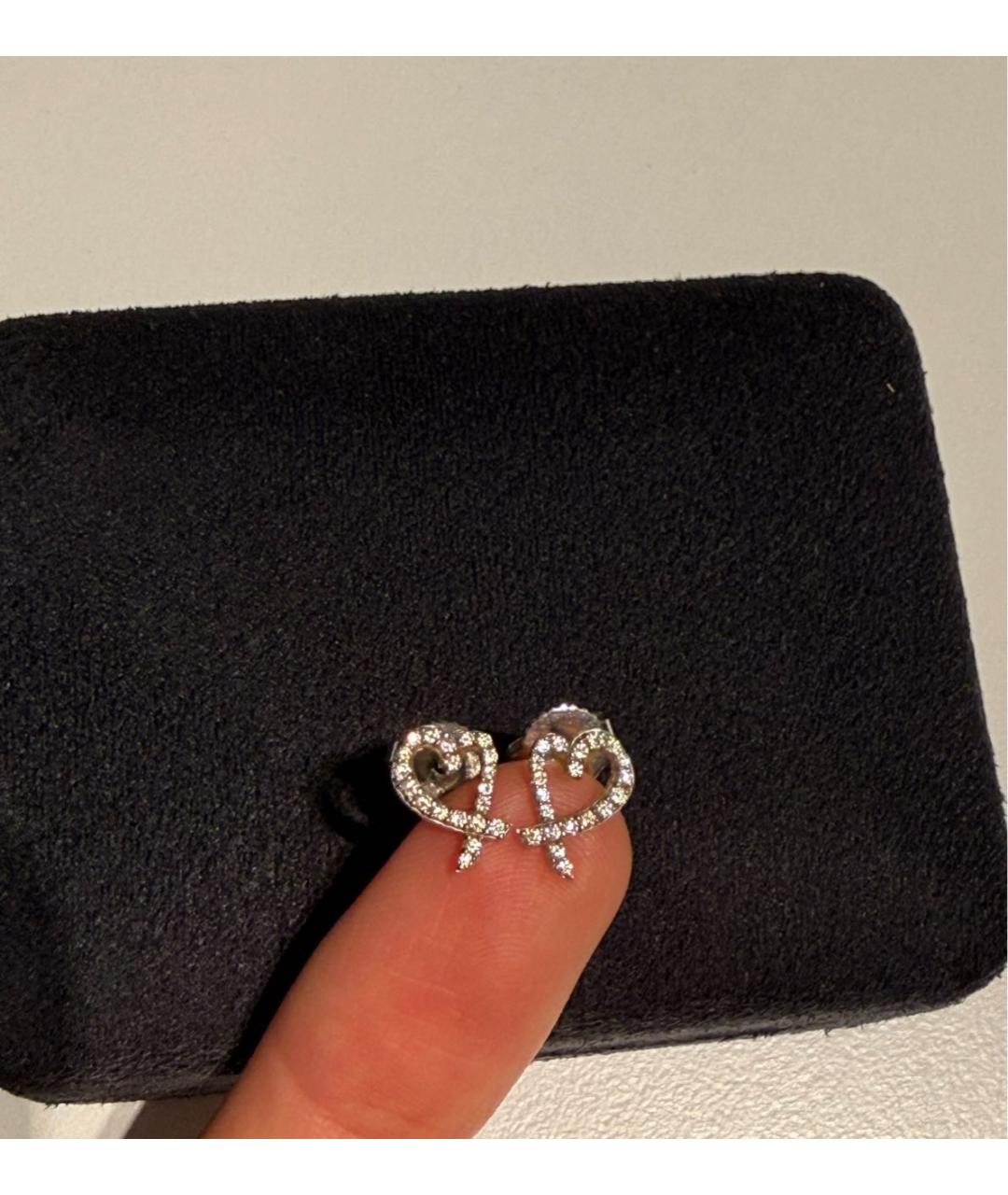 TIFFANY&CO Золотые серьги из белого золота, фото 4
