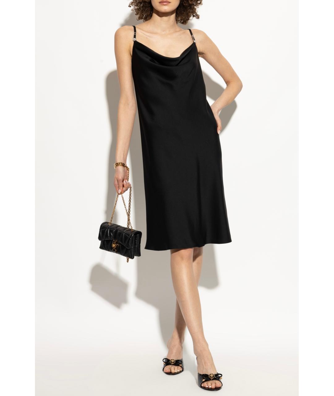 VERSACE Черное ацетатное коктейльное платье, фото 2