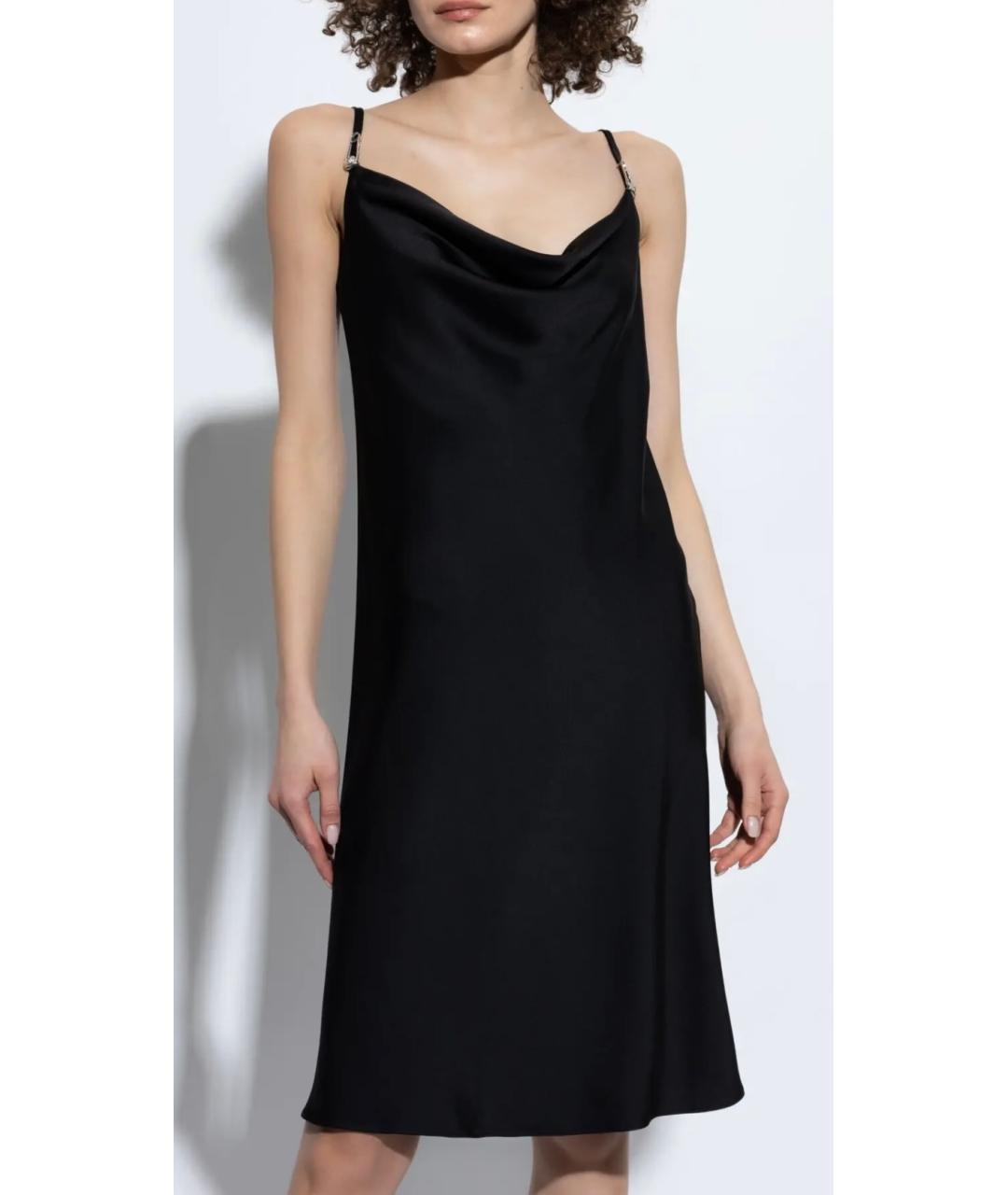 VERSACE Черное ацетатное коктейльное платье, фото 3