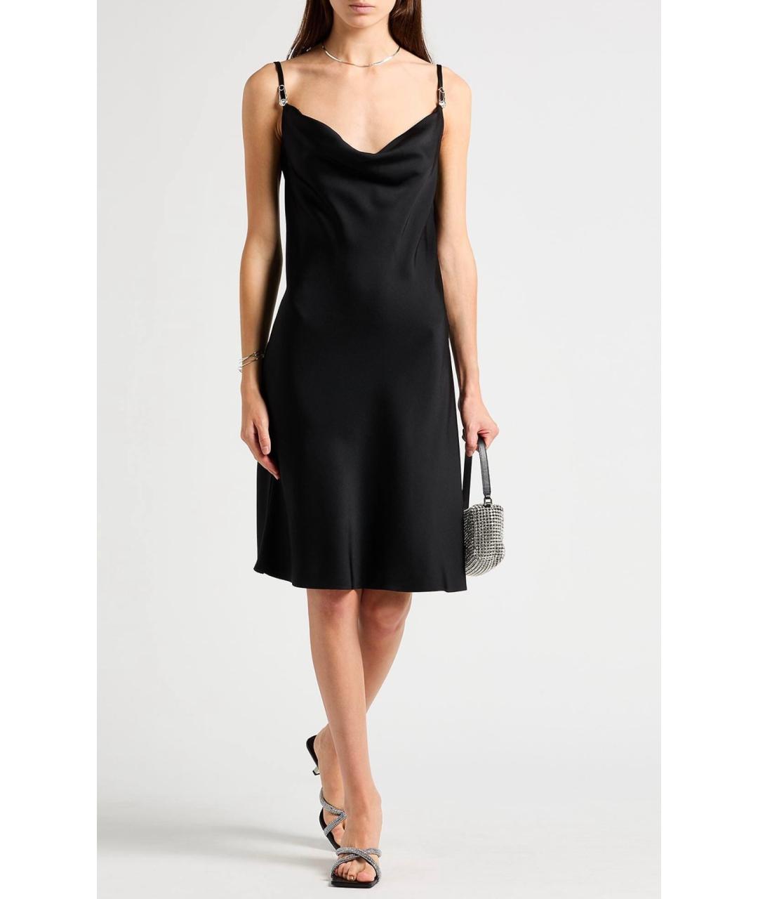 VERSACE Черное ацетатное коктейльное платье, фото 5