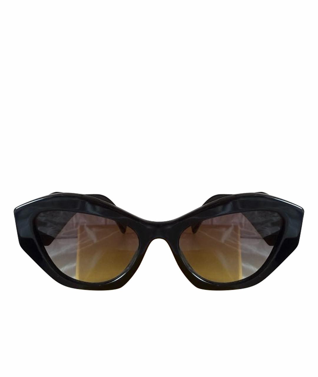 PRADA Черные пластиковые солнцезащитные очки, фото 1