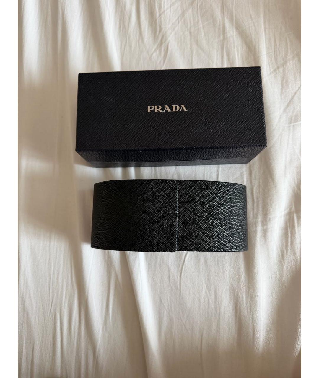 PRADA Черные пластиковые солнцезащитные очки, фото 4