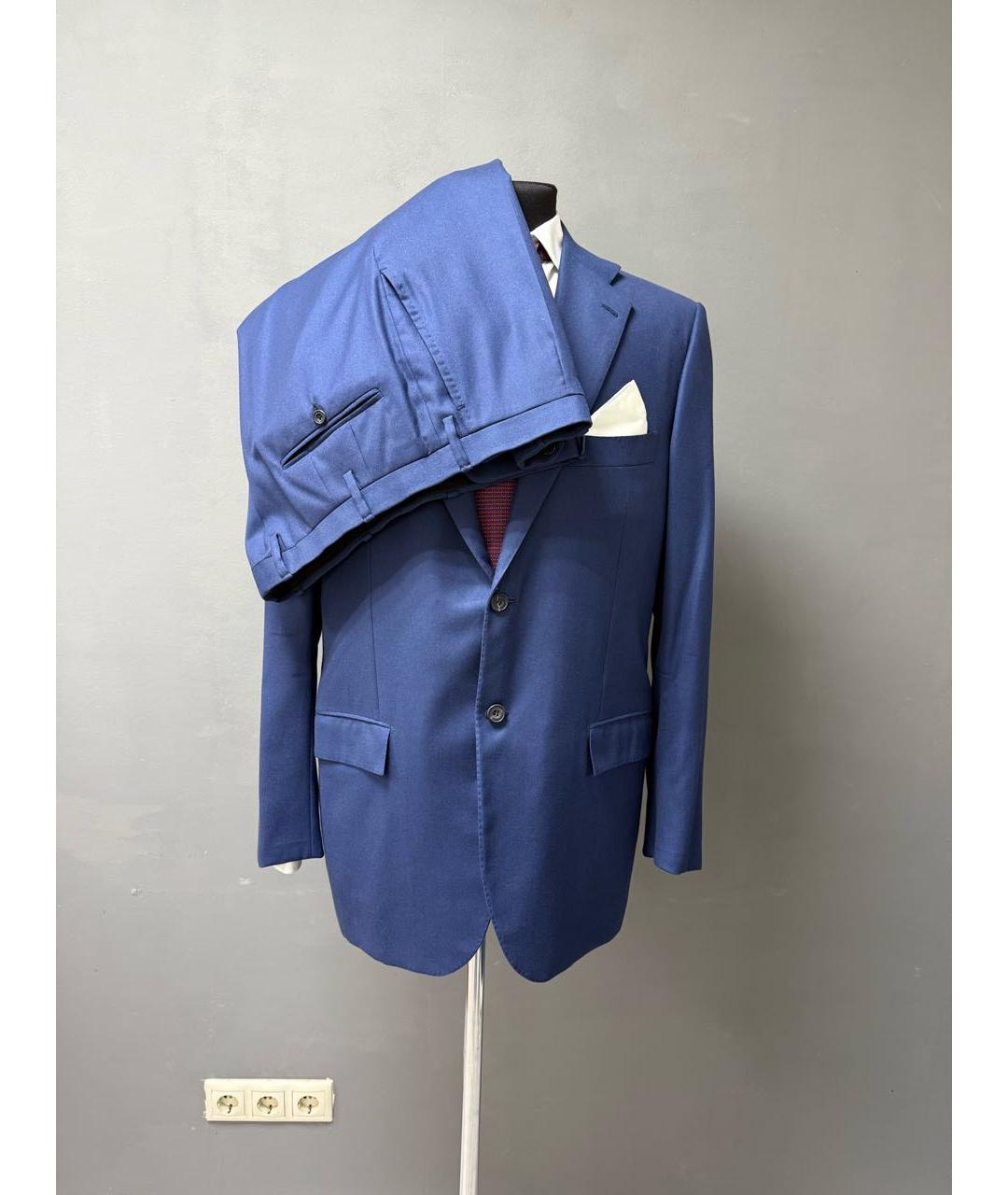 KITON Синий классический костюм, фото 3