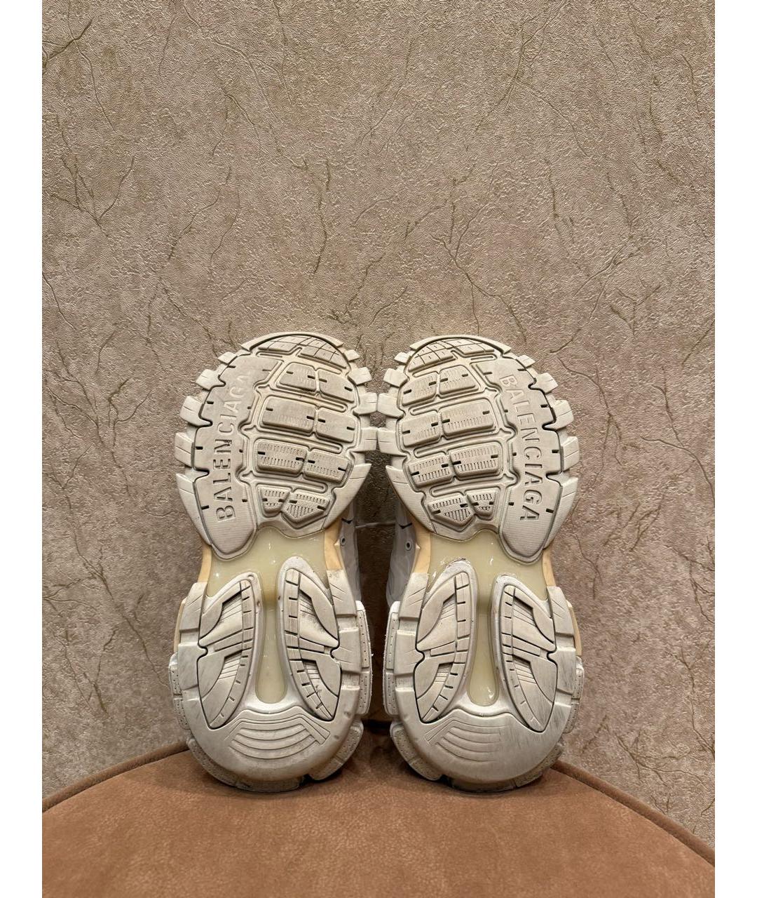 BALENCIAGA Белые резиновые низкие кроссовки / кеды, фото 5