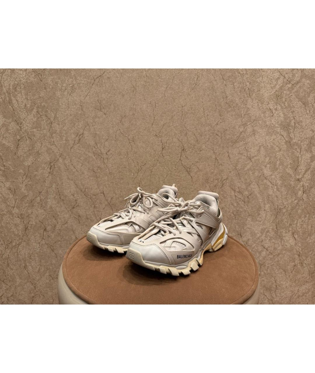 BALENCIAGA Белые резиновые низкие кроссовки / кеды, фото 7