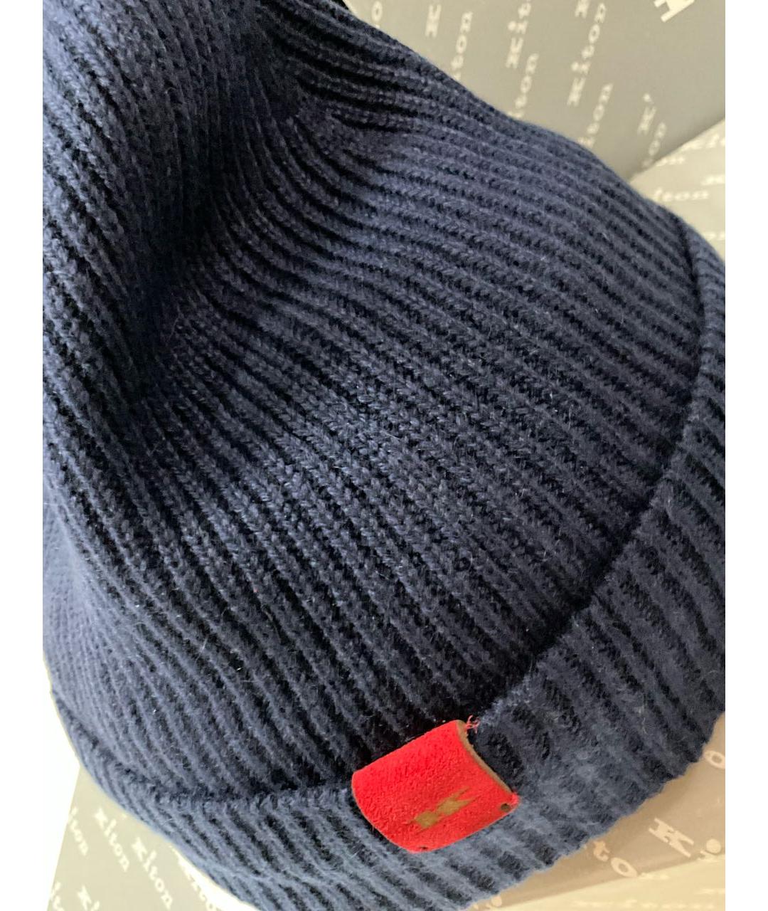 KITON Синяя кашемировая шапка, фото 4