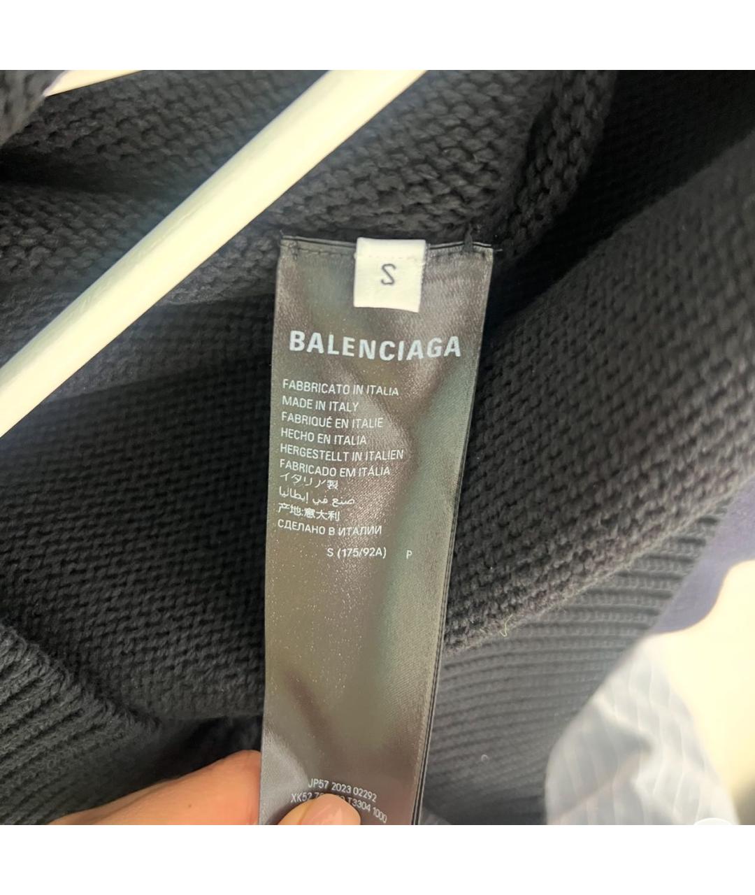 BALENCIAGA Черный шерстяной джемпер / свитер, фото 7