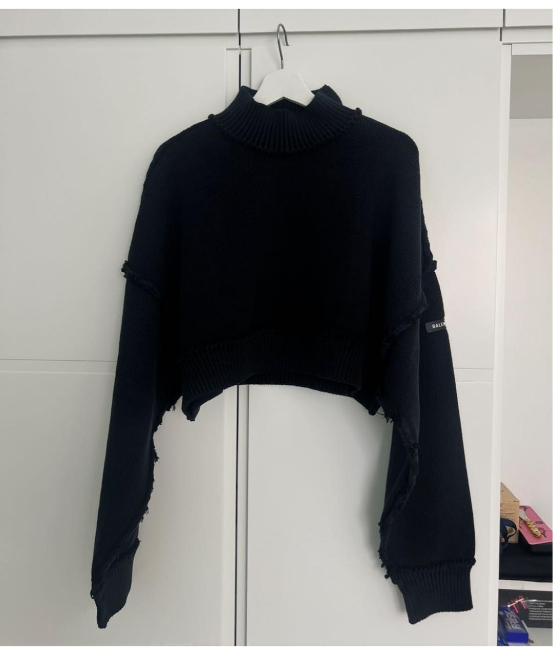 BALENCIAGA Черный шерстяной джемпер / свитер, фото 8