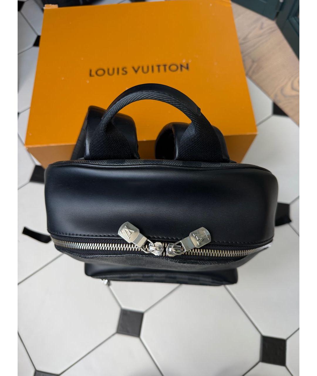 LOUIS VUITTON Антрацитовый рюкзак из канвы, фото 5