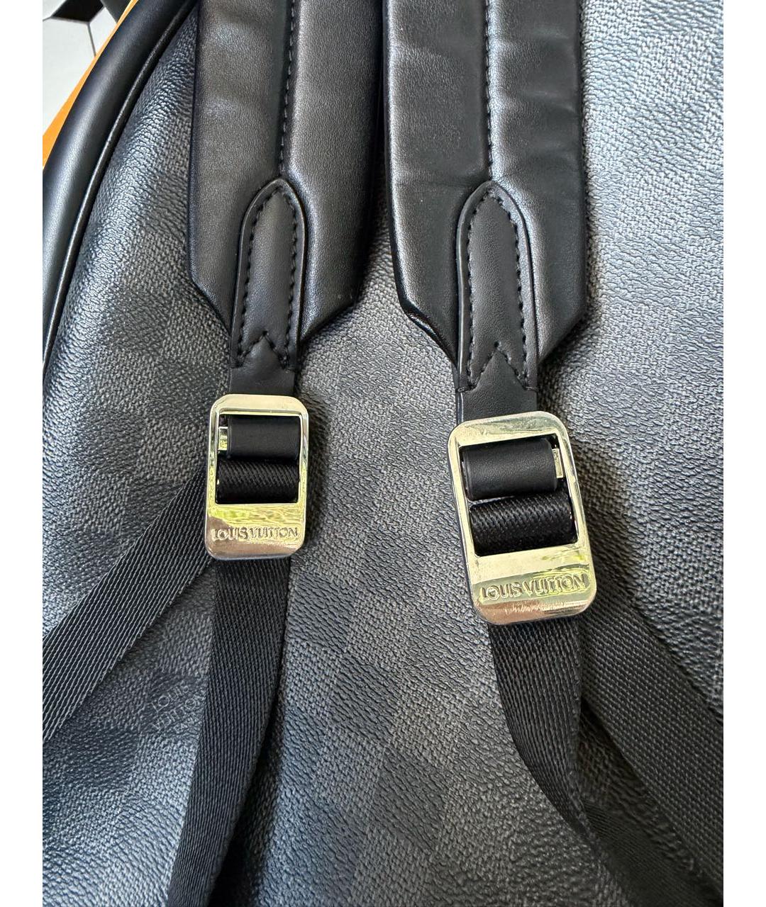 LOUIS VUITTON Антрацитовый рюкзак из канвы, фото 6