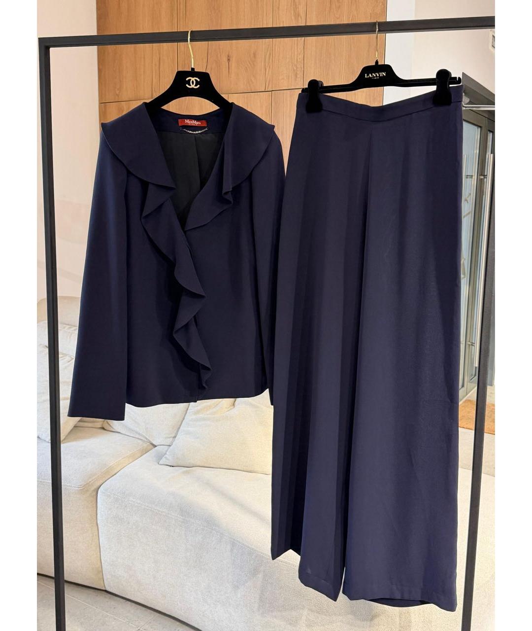 MAX MARA STUDIO Темно-синий костюм с брюками, фото 3