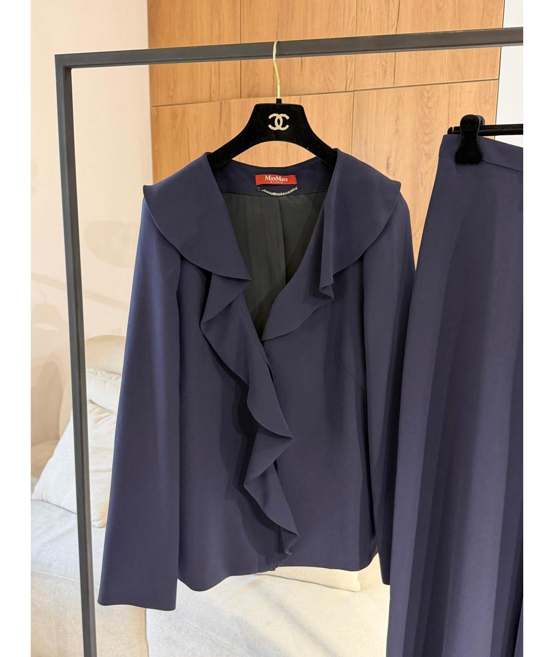 MAX MARA STUDIO Темно-синий костюм с брюками, фото 2