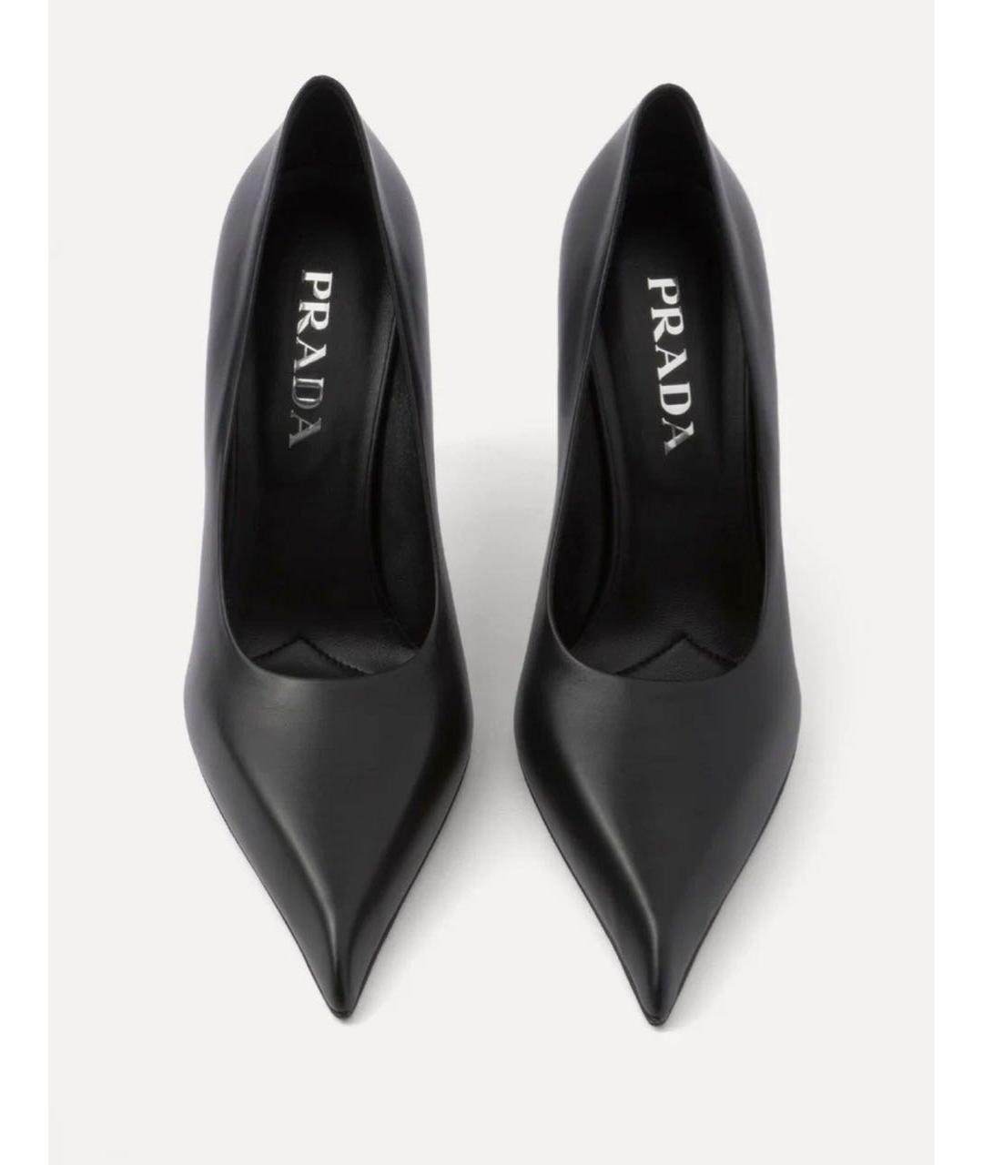 PRADA Черные кожаные туфли, фото 2