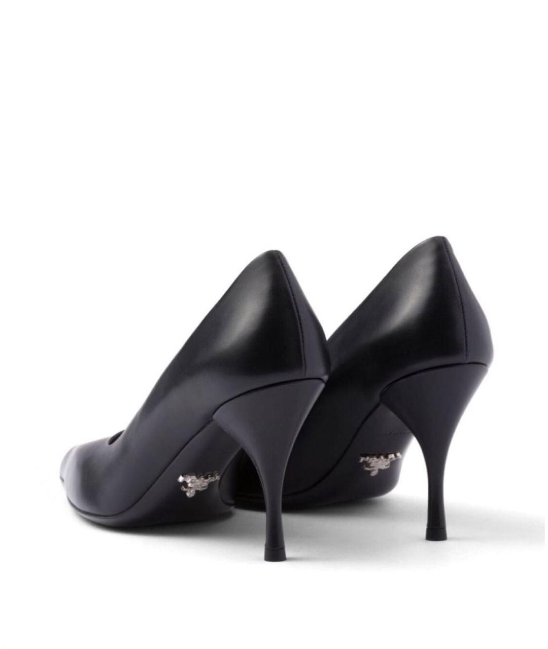 PRADA Черные кожаные туфли, фото 4