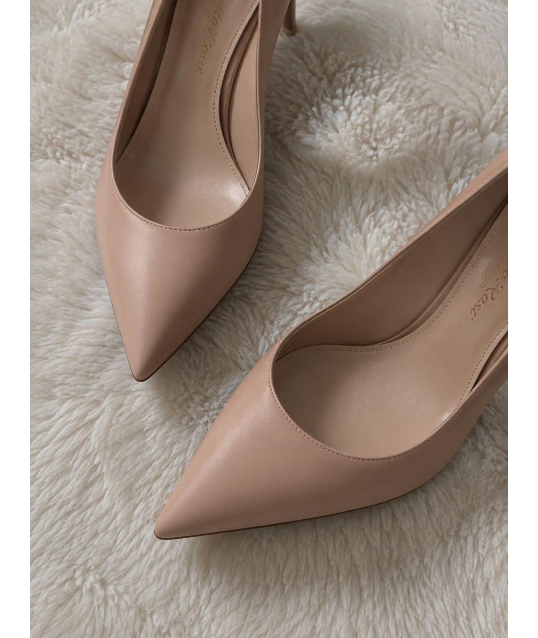 GIANVITO ROSSI Розовые кожаные туфли, фото 3