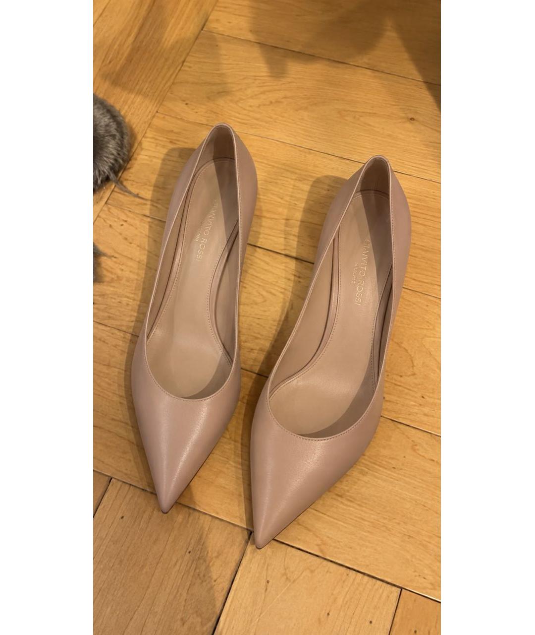 GIANVITO ROSSI Розовые кожаные туфли, фото 2