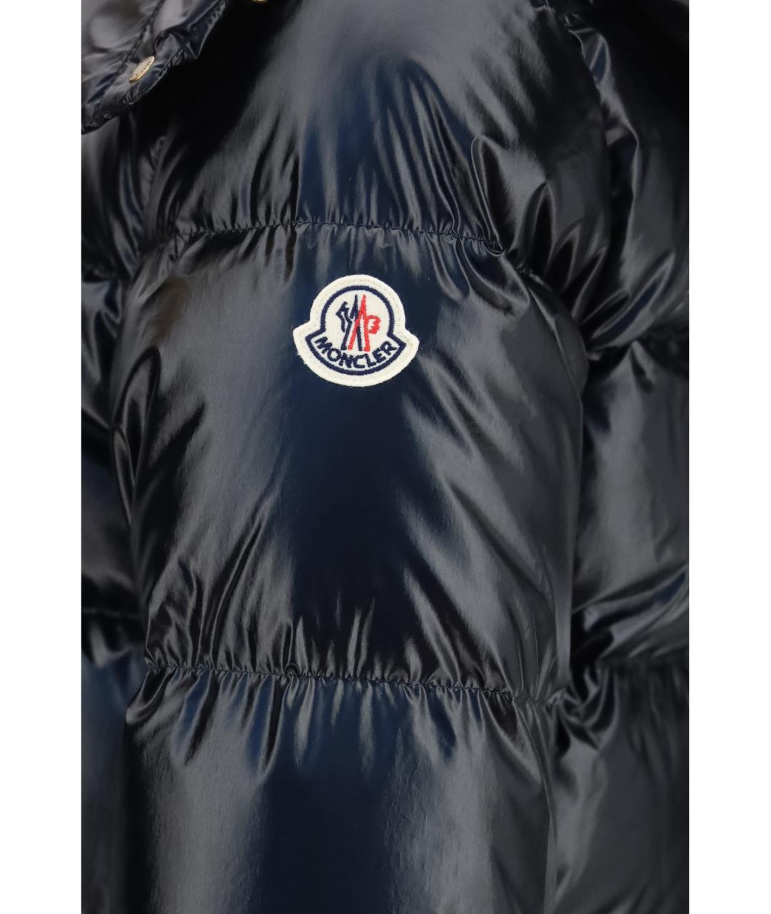 MONCLER Черный полиамидовый пуховик, фото 3