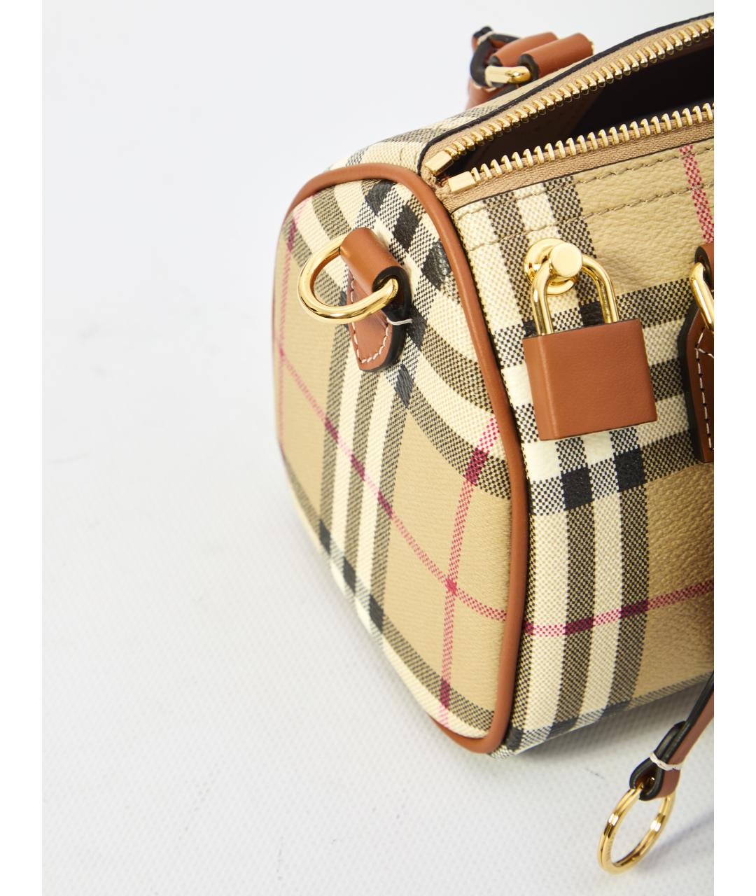 BURBERRY Бежевая сумка с короткими ручками, фото 4