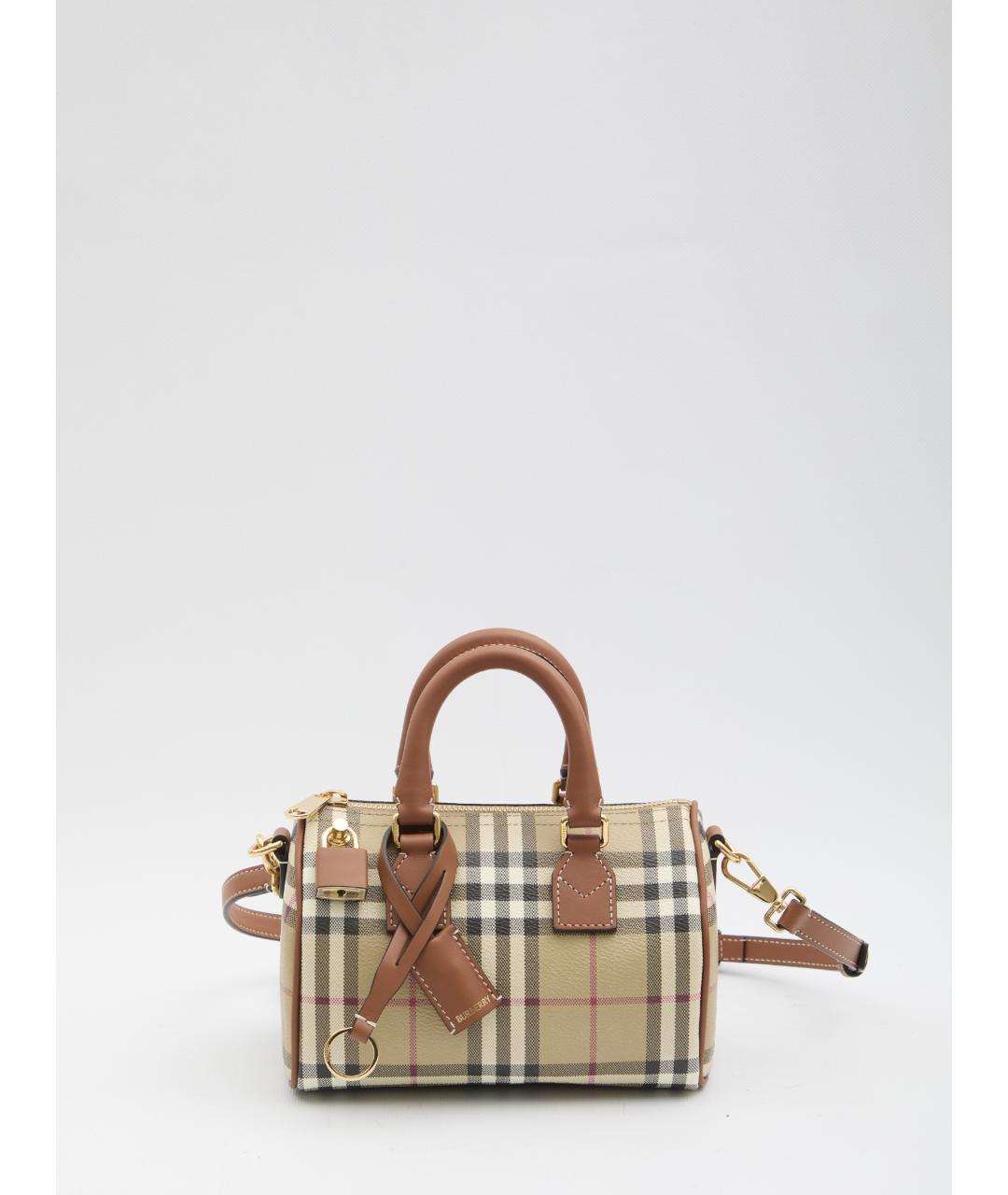 BURBERRY Бежевая сумка с короткими ручками, фото 5