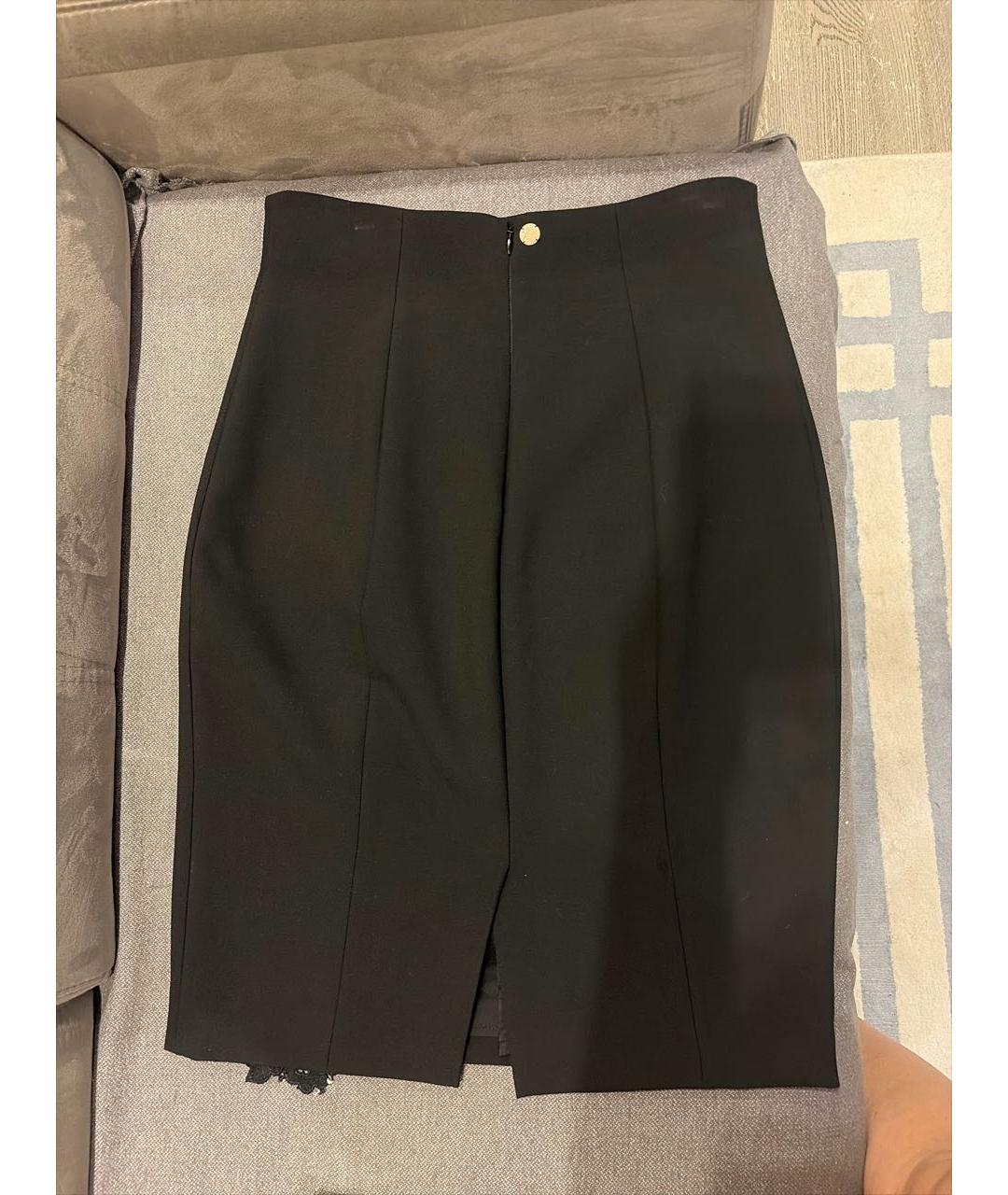 VERSACE COLLECTION Черная вискозная юбка миди, фото 2