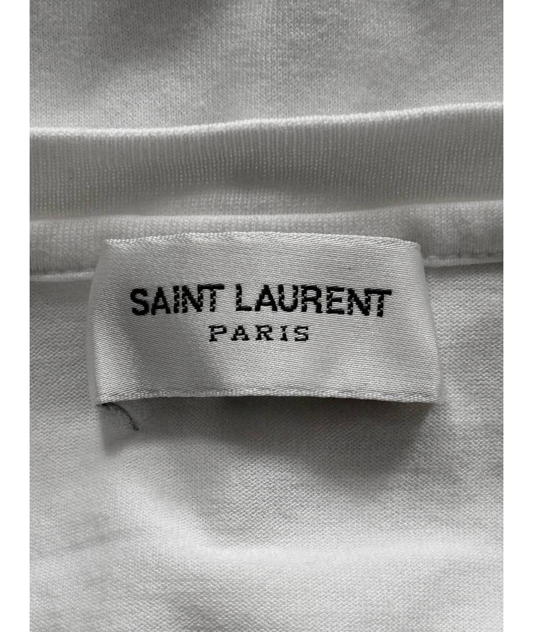 SAINT LAURENT Белая майка, фото 2