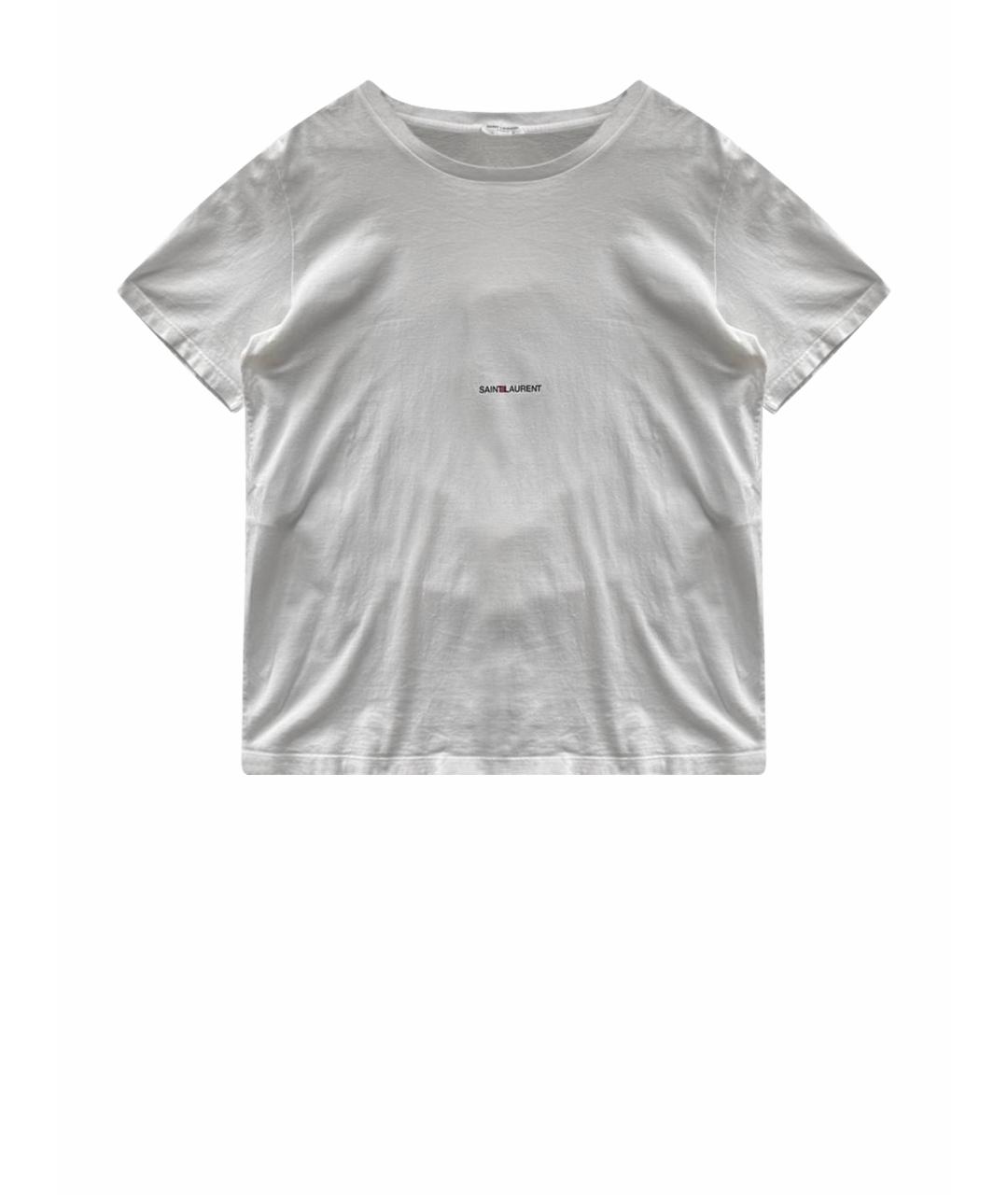 SAINT LAURENT Белая майка, фото 1
