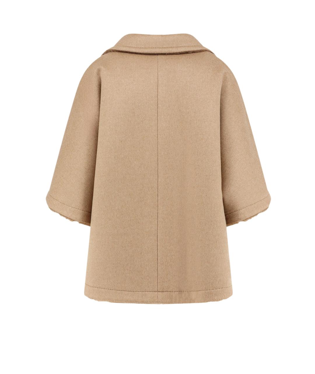 MAX MARA Бежевое шерстяное пальто, фото 2
