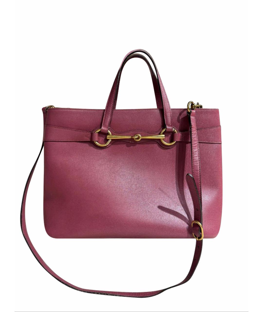GUCCI Красная кожаная сумка тоут, фото 1