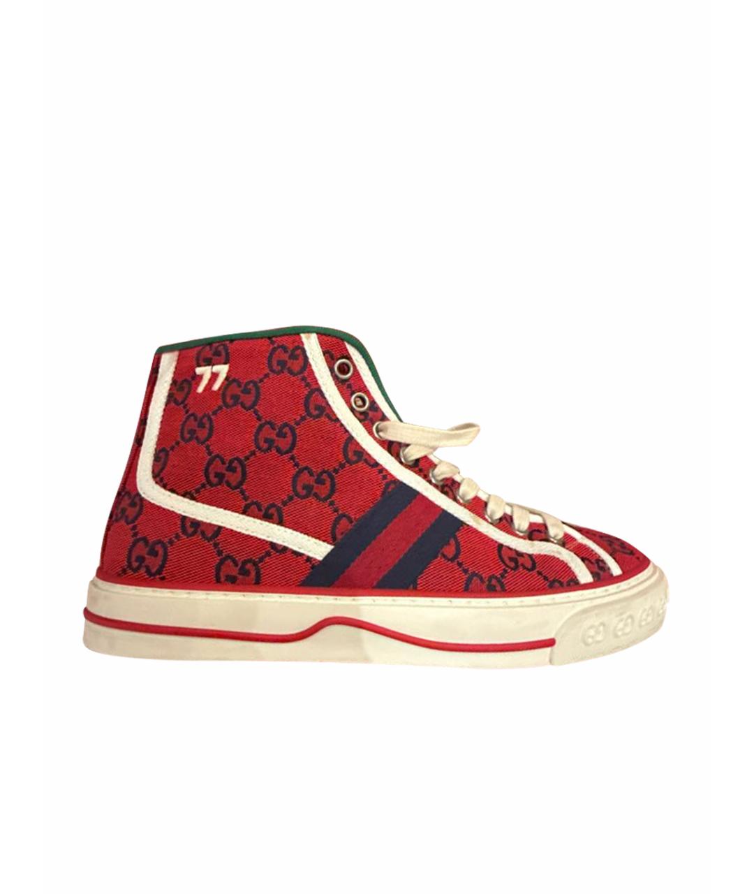 GUCCI Красные кеды, фото 1