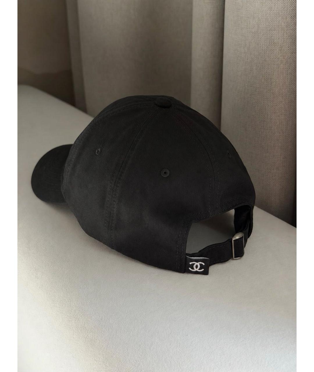 CHANEL Черная хлопковая кепка, фото 3