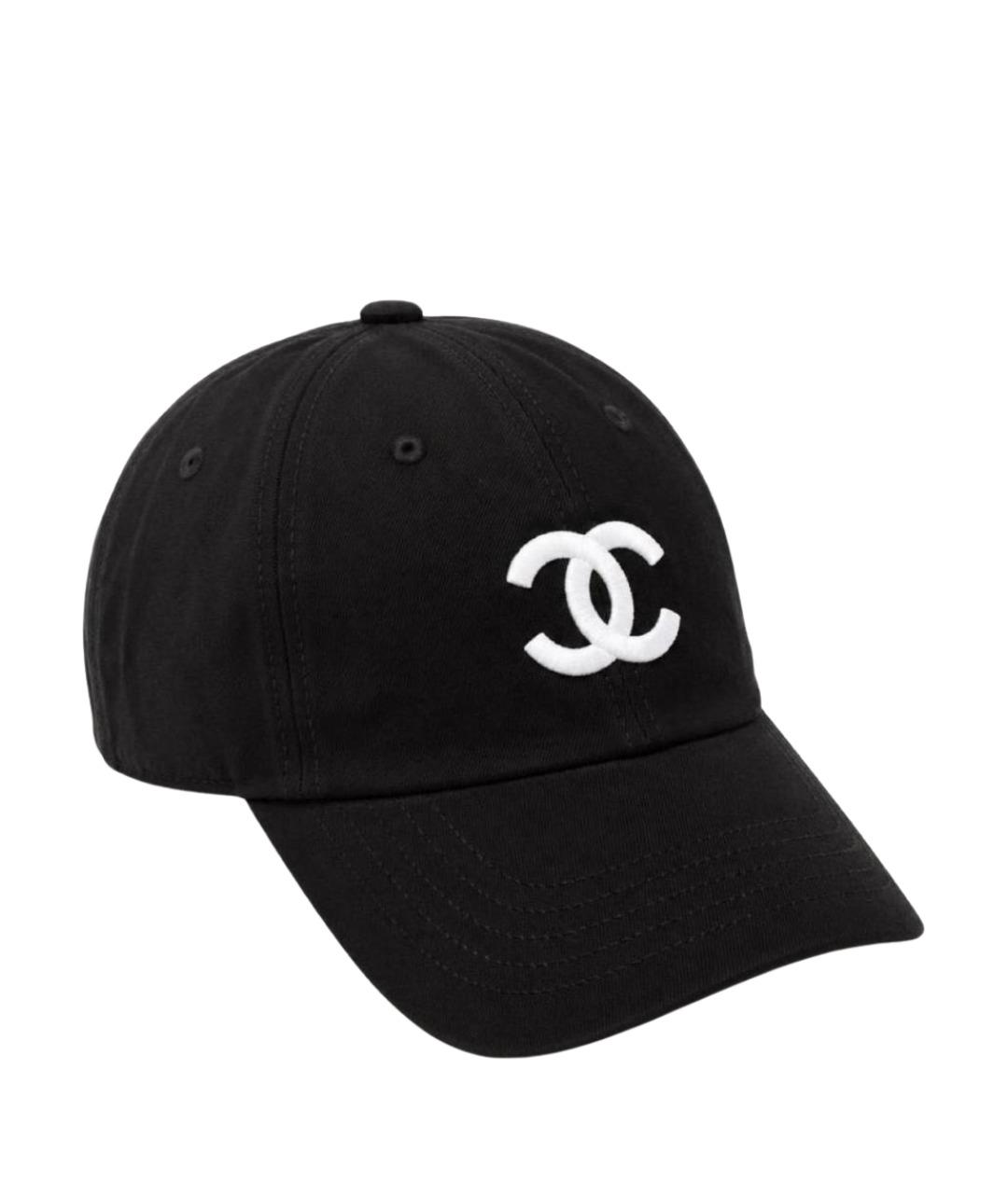 CHANEL Черная хлопковая кепка, фото 1