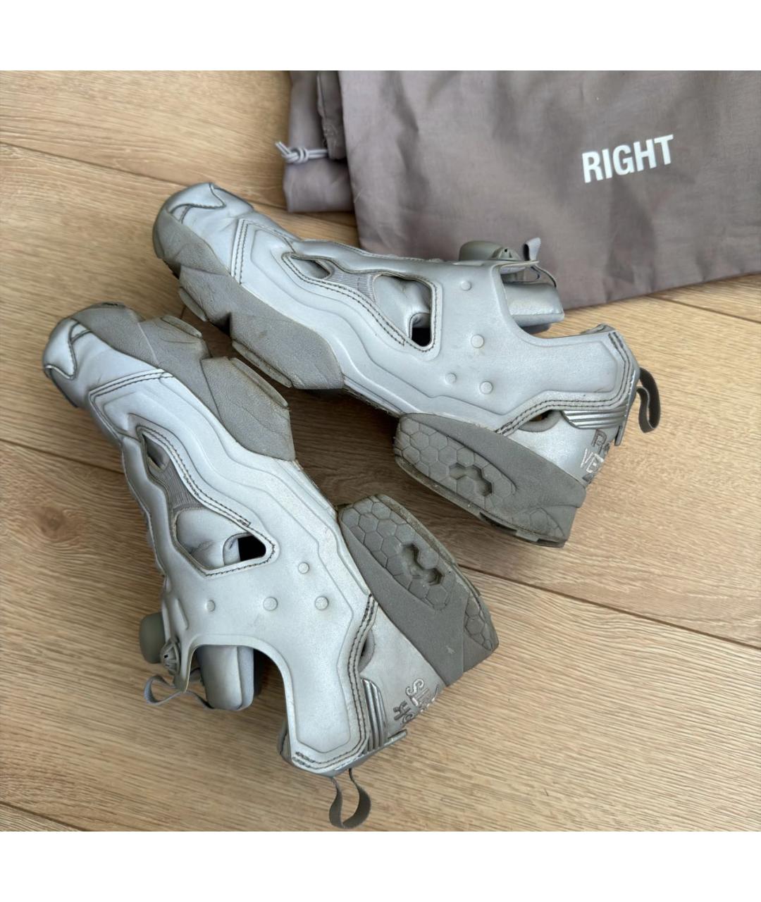 VETEMENTS Серые синтетические низкие кроссовки / кеды, фото 5