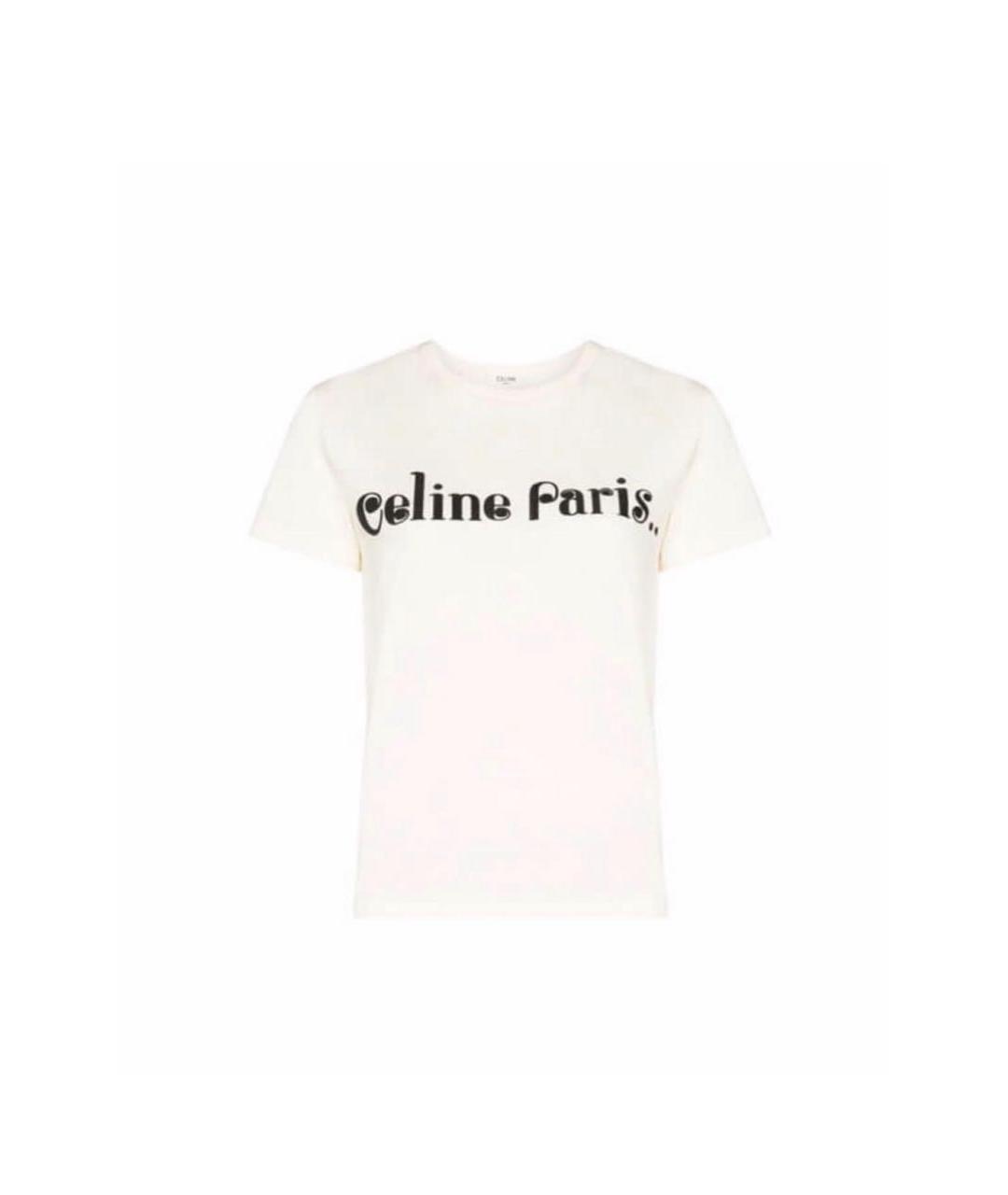CELINE Бежевая хлопковая футболка, фото 1