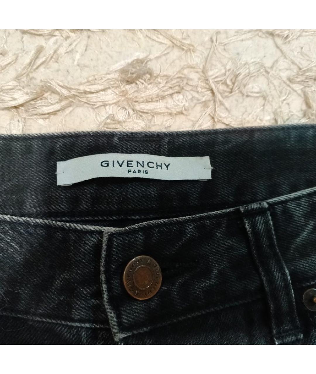 GIVENCHY Черные хлопковые прямые джинсы, фото 4