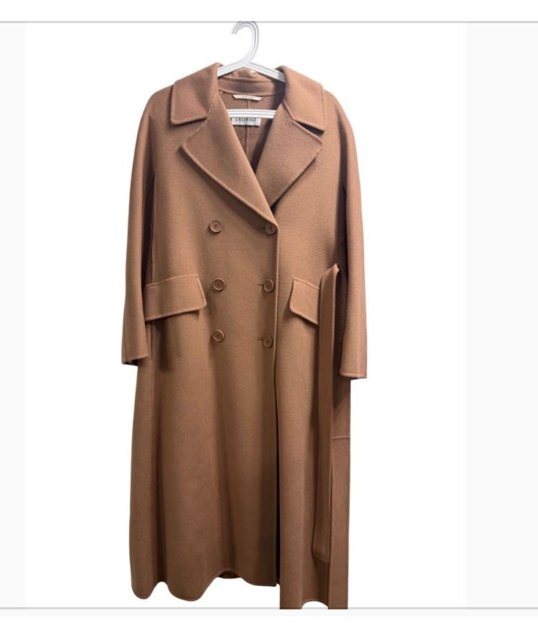 MAX MARA Коричневое шерстяное пальто, фото 7