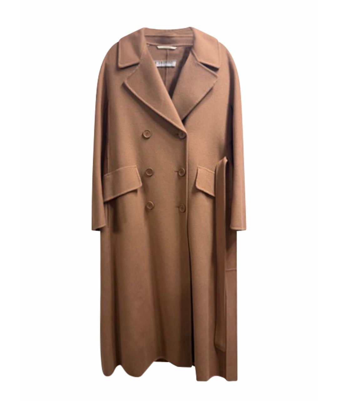 MAX MARA Коричневое шерстяное пальто, фото 1