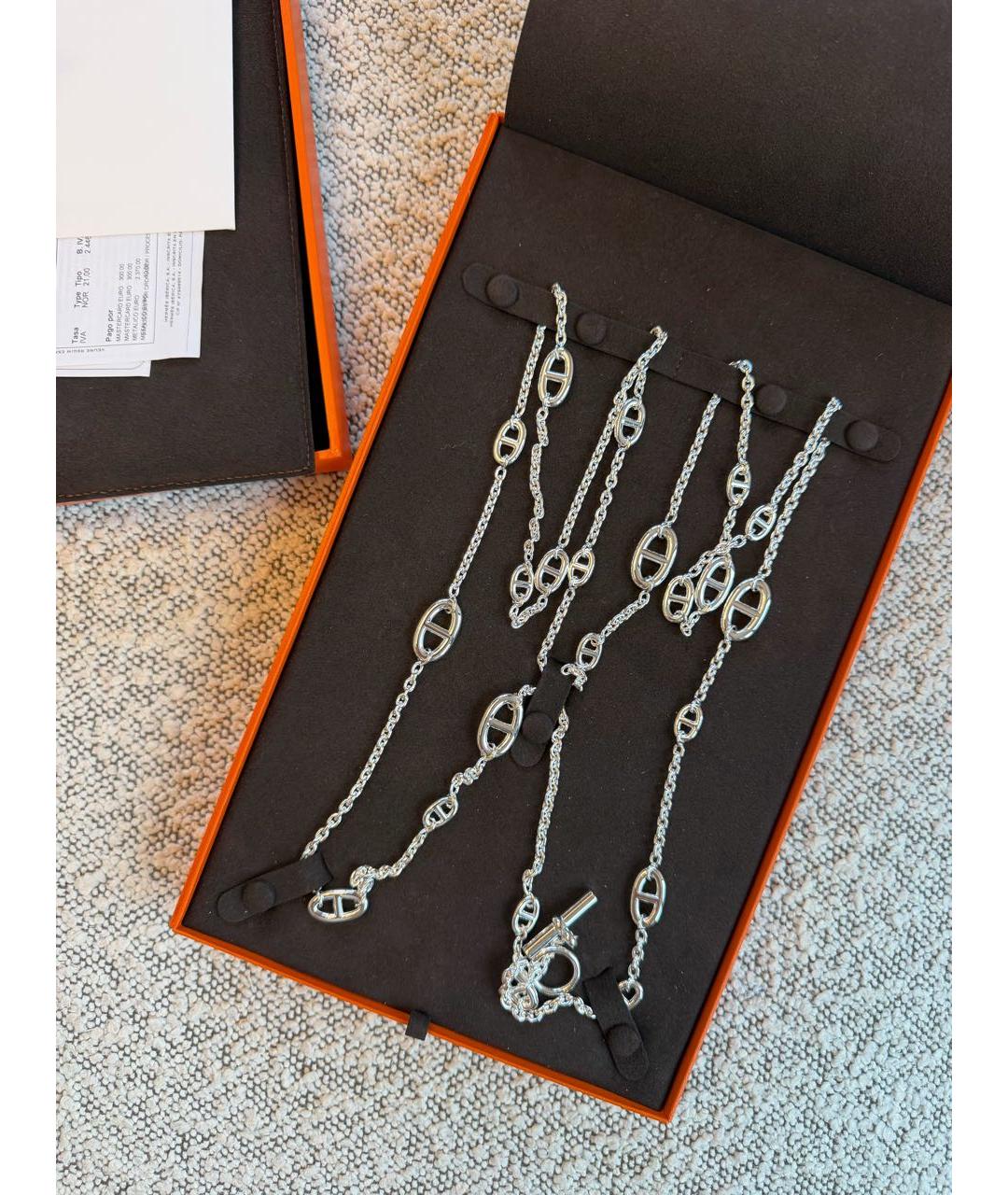 HERMES Серебряное с серебряным покрытием колье, фото 3