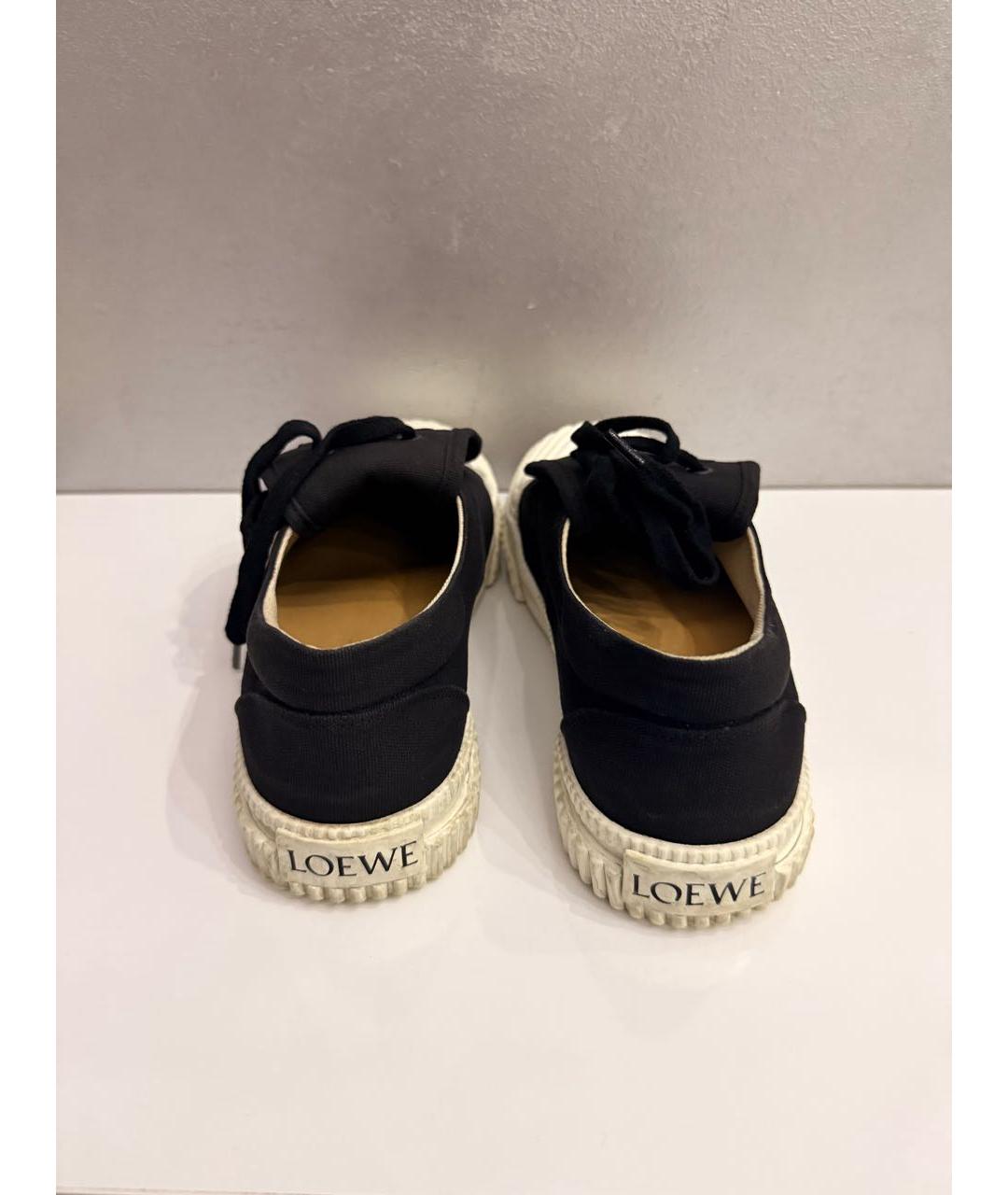 LOEWE Черные текстильные кеды, фото 4