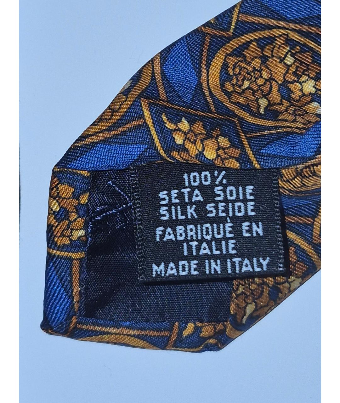 SAINT LAURENT Синий шелковый галстук, фото 4