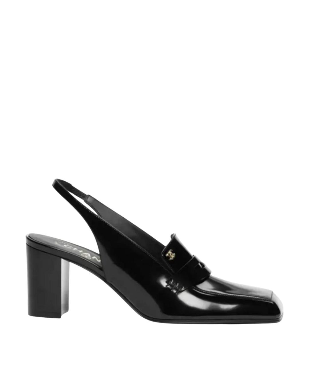 CHANEL Черные туфли из лакированной кожи, фото 1