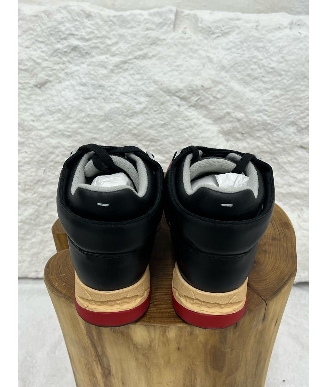 MAISON MARGIELA Черные высокие кроссовки / кеды, фото 4