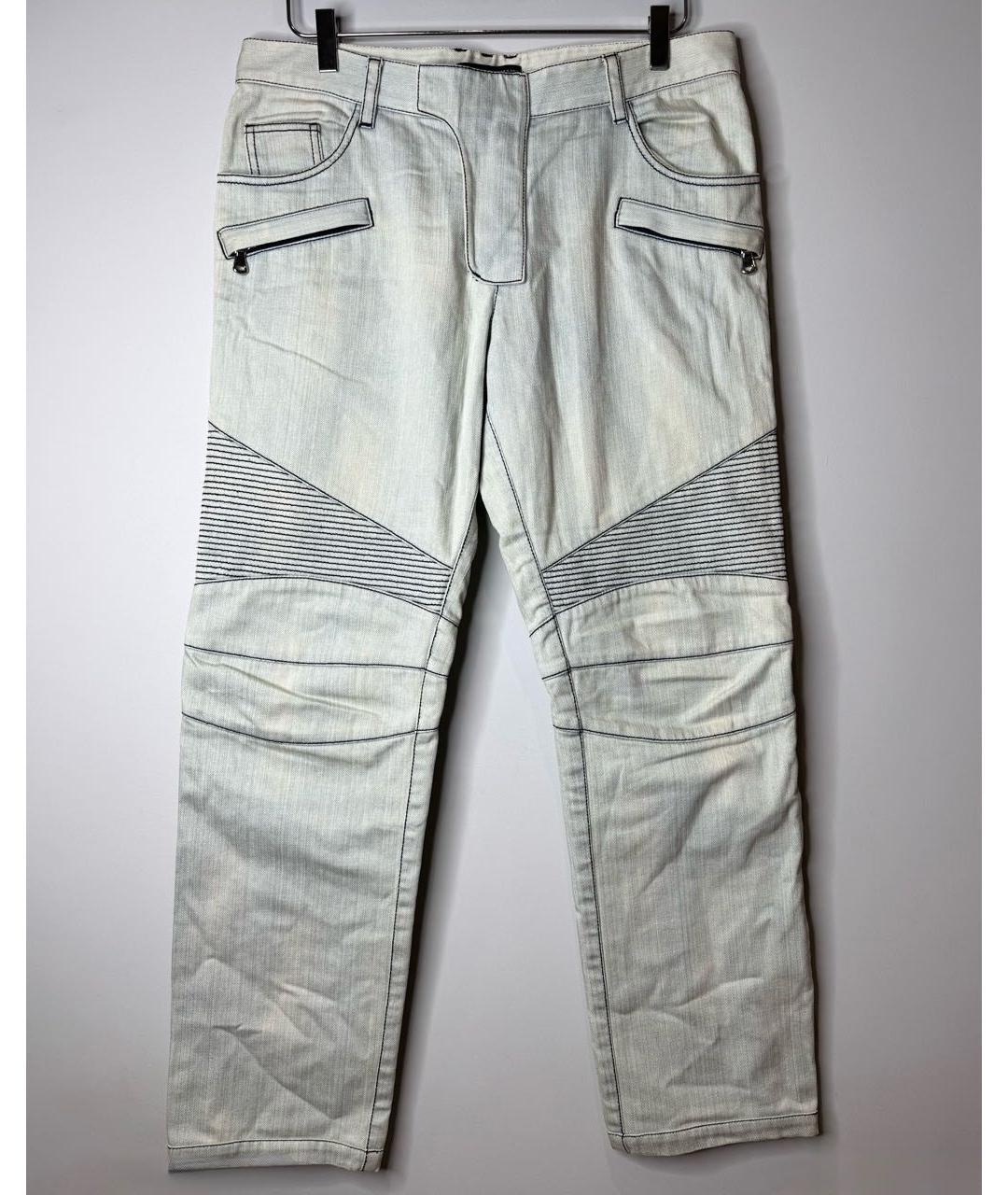 PIERRE BALMAIN Голубые хлопковые джинсы скинни, фото 3