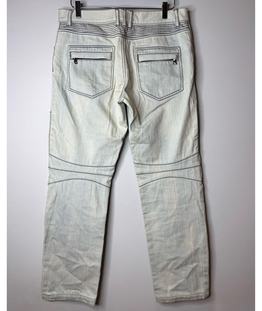 PIERRE BALMAIN Голубые хлопковые джинсы слим, фото 2