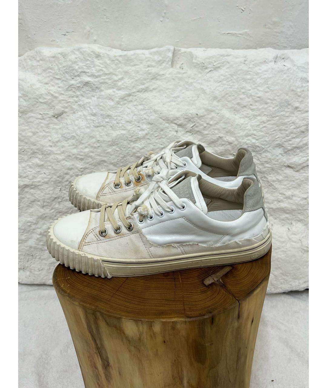 MAISON MARGIELA Белые низкие кроссовки / кеды, фото 3