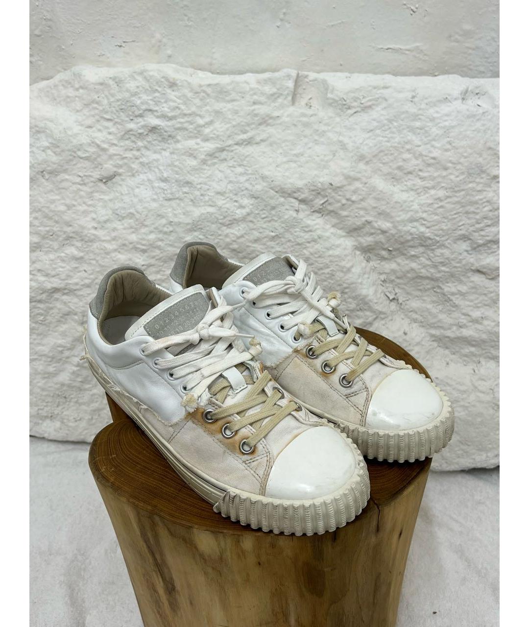 MAISON MARGIELA Белые низкие кроссовки / кеды, фото 2